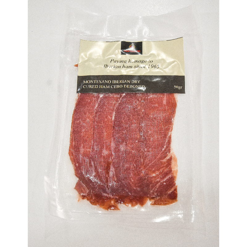 Montesano Iberian Dry Cured Ham Cebo Deboned 50 grams Go Drinks