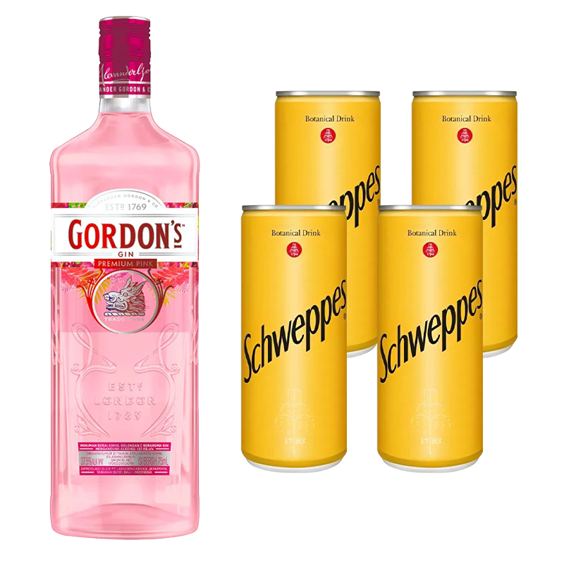 After Eight: Gordon Premium Pink + 4 Mixer Go Drinks