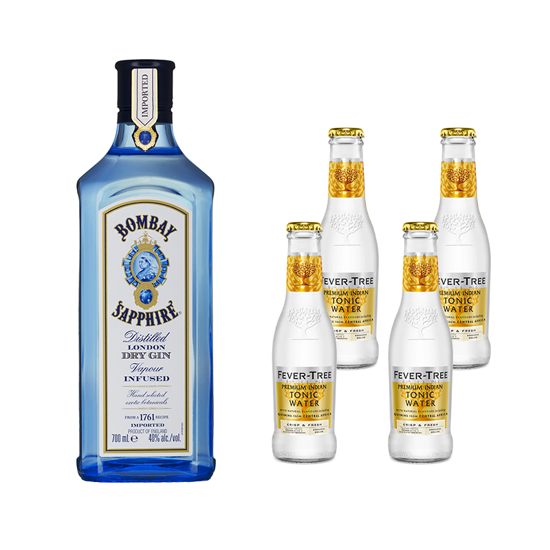 After Eight: Bombay Sapphire Gin + 4 Mixer BOMBAY