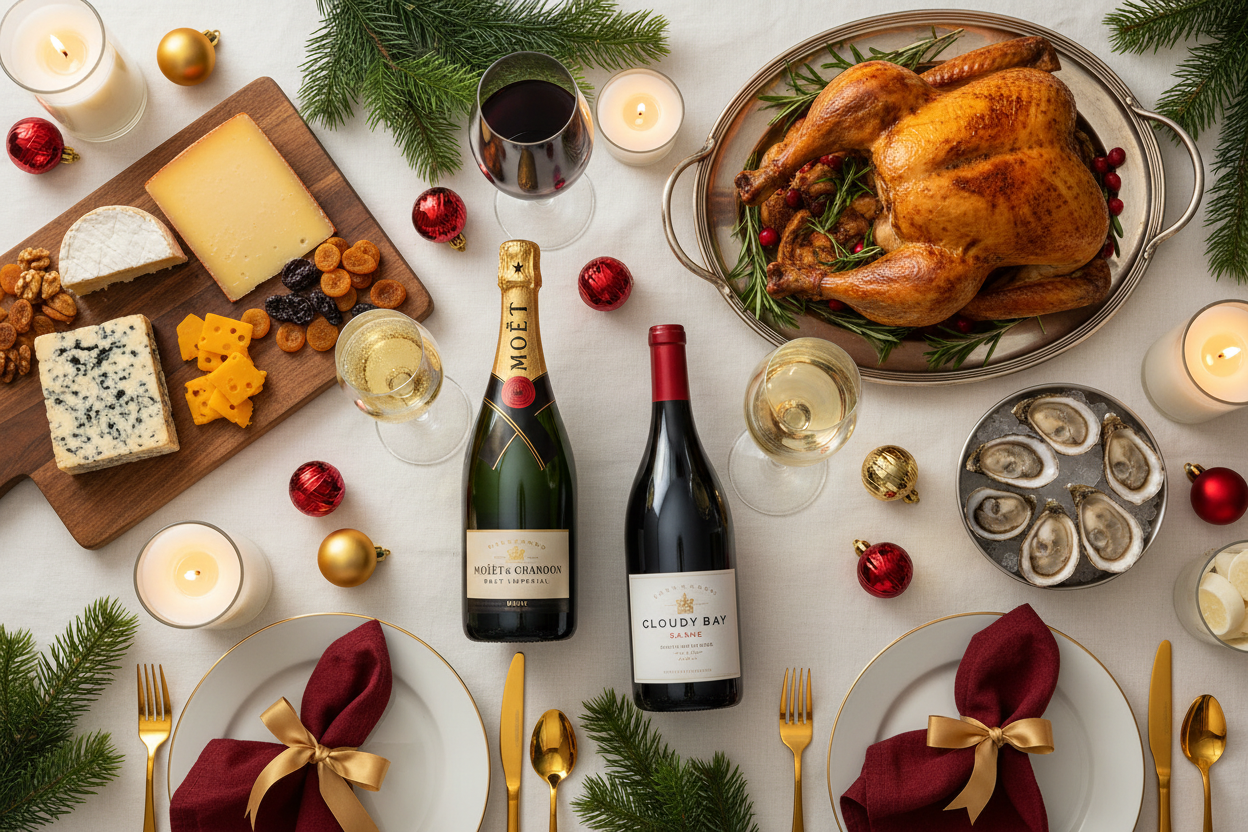 A Christmas Wine Guide with Food Pairings and Where to Get Them