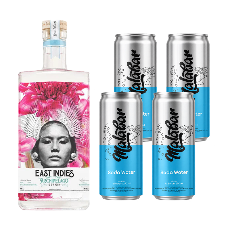 East Indies Archipelago Dry Gin + Mixer Malabar Soda Water
