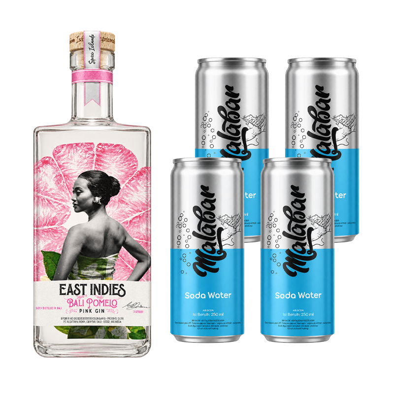 East Indies Bali Pomelo Pink Gin + Mixer Malabar Soda Water