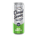 Cloud Seven hard seltzer can with green and white design on a white background