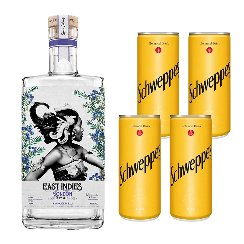 East Indies London Dry Gin + Mixer Schweppes