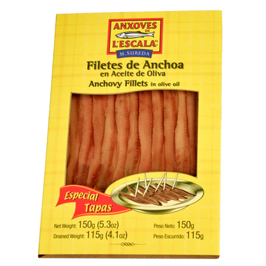 Anxoves de L'escala - Anchovy Fillet in Oil Tray 150/115gr