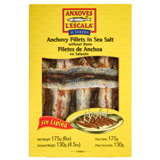 Anxoves de L'escala - Salted Anchovy Fillet Tray 175/130gr