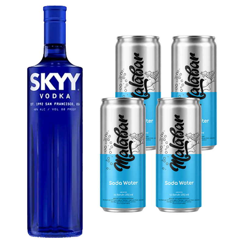 Skyy Vodka + Mixer Malabar Soda Water