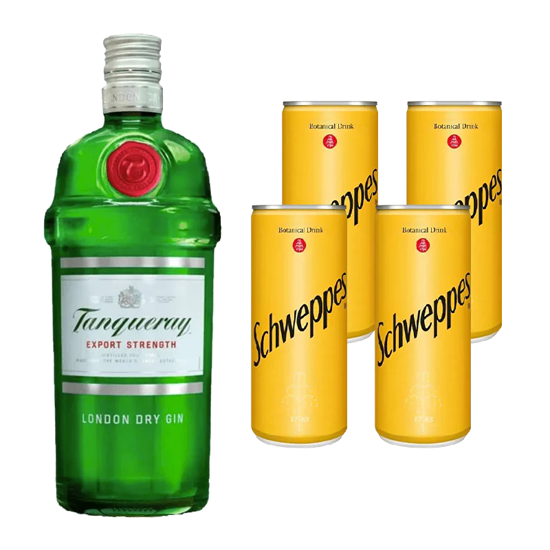 Tanqueray London Dry Gin + Mixer Schweppes