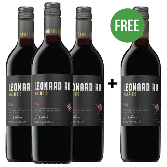 Buy 3 get 1 More Free: Leonard Road Shiraz