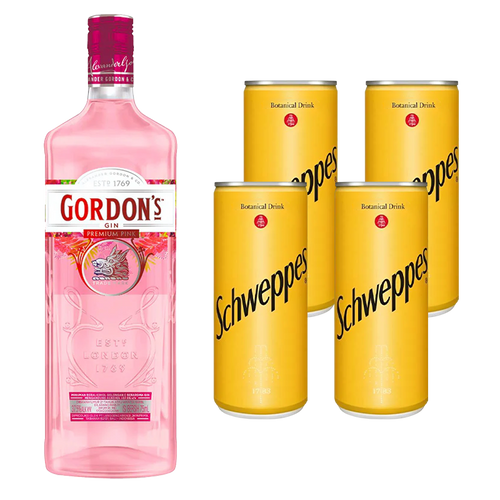 After Eight: Gordon Premium Pink + 4 Mixer Go Drinks