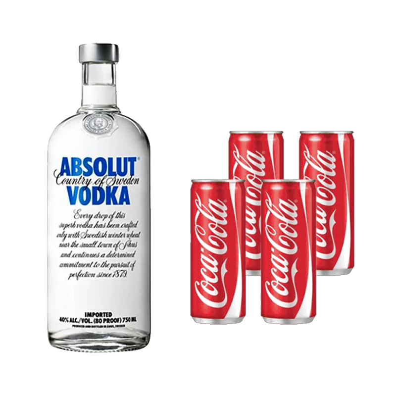 Absolut Vodka + Mixer – Go Drinks