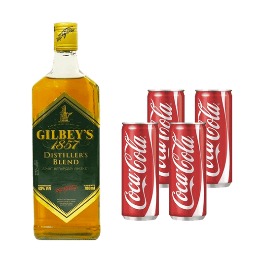 Gilbey's Distiller's Blend and Coca Cola godrinks